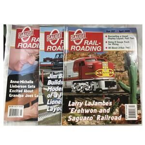 Vtg Lot 3 O Gauge Railroading January February April 2005 Magazine Layout Hobby